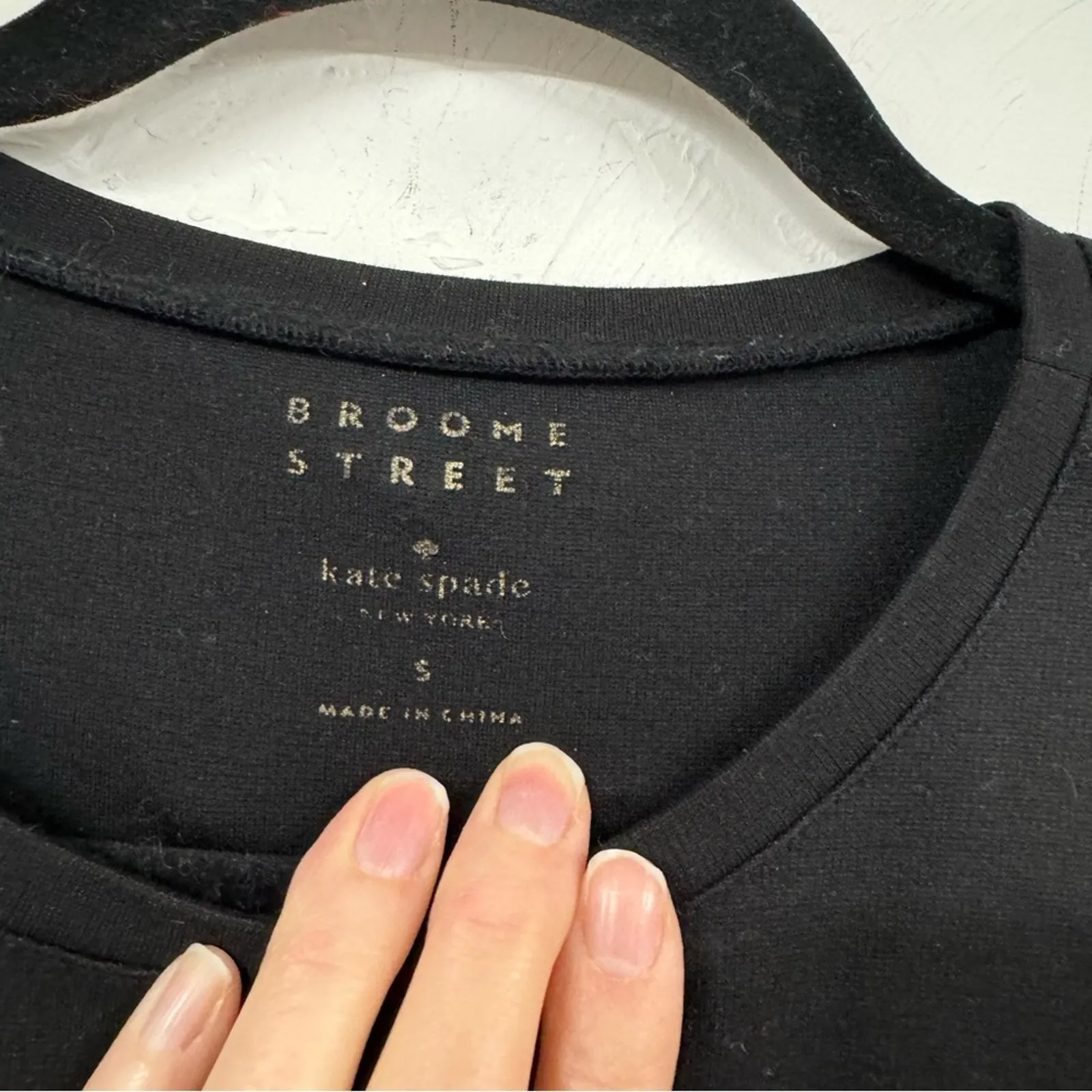 Kate Spade Broome Street Black Bell Sleeve Ponte Mini Dress Womens S Whimsigoth - Image 5