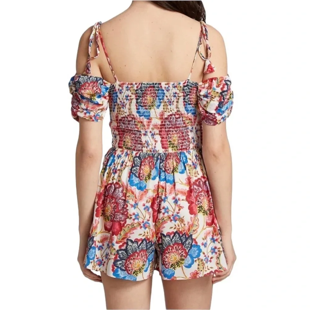 MISA Los Angeles Ruchika Floral Puff Sleeve Romper Size M NWT - Image 4