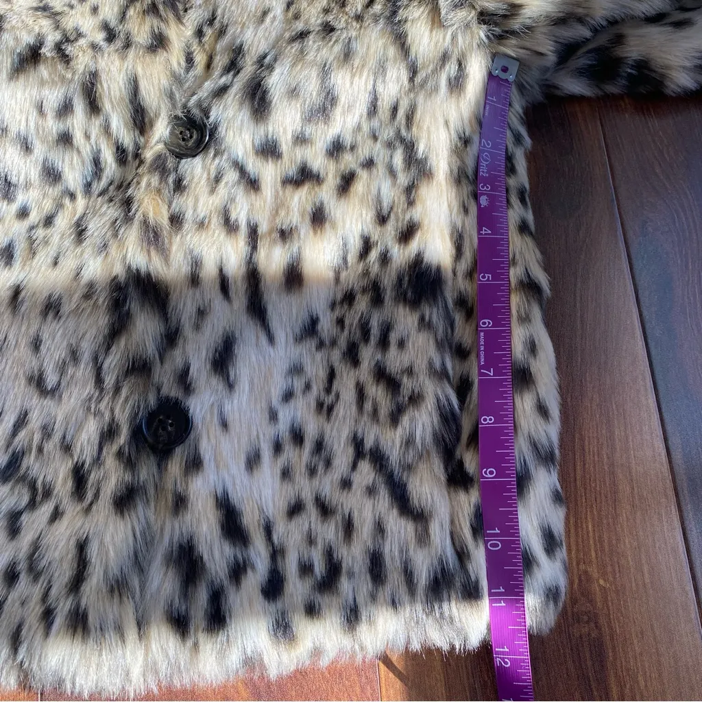 J. Crew Faux Fur Snow Leopard Cropped Jacket - Image 11