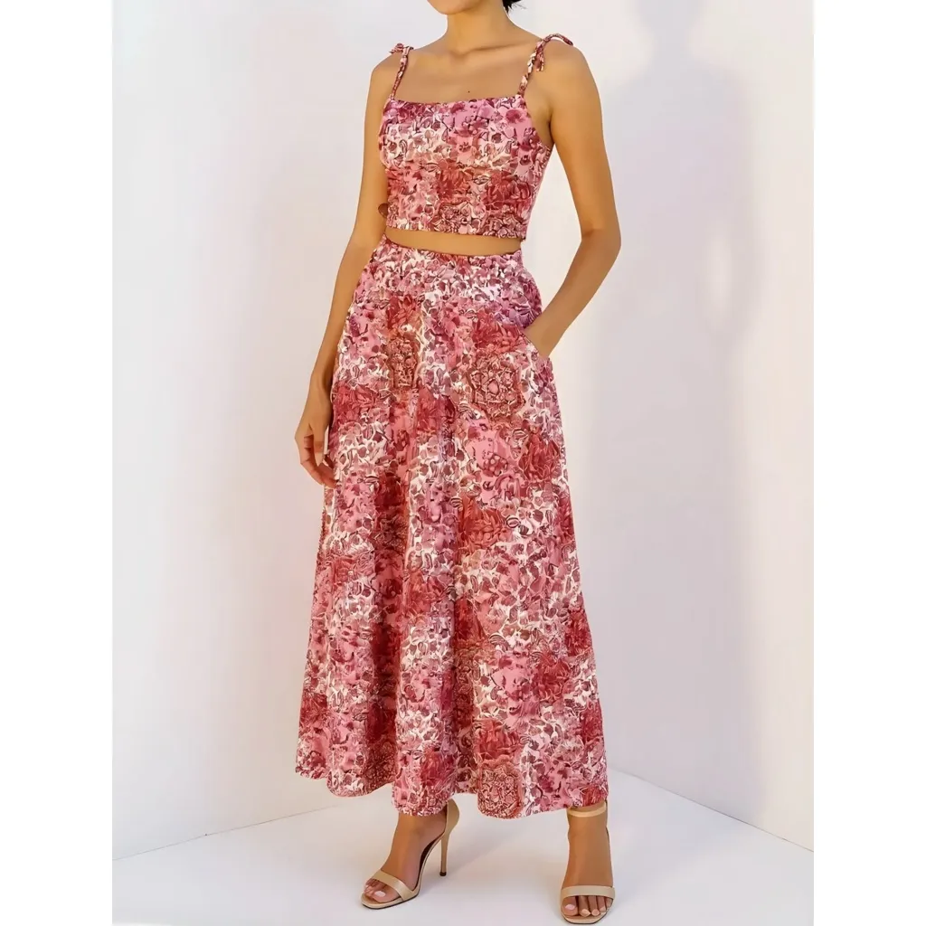 PEIXOTO ANTHROPOLOGIE Set Teddi Beaded Top & Paula Skirt, Sacred Prairie, Small - Image 5