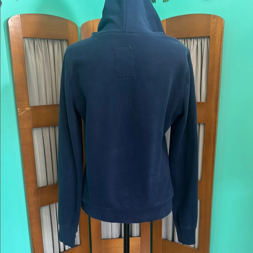 Aeropostale Blue and White Long Sleeve Hoodie - Image 7