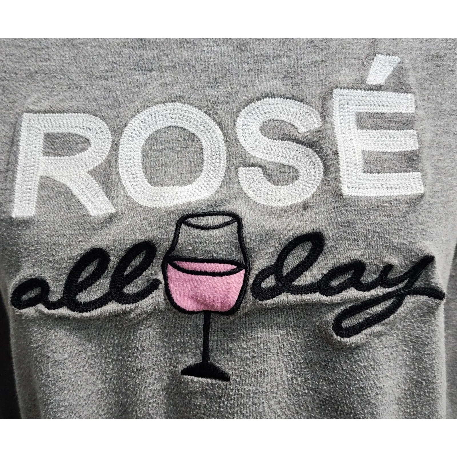Blush Rose All‎ Day Graphic Sweatshirt Pullover Long Sleeve Top Medium - Image 2