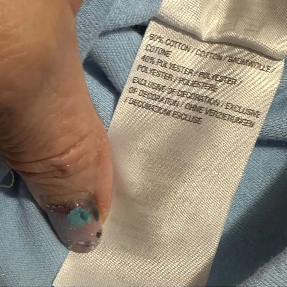 Quacker Factory Springtime Scenes V-Neck  Snap Up Cardigan Light Blue Large‎ - Image 7