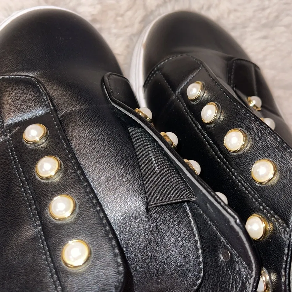 🦋4/$25 Rasolli Slip On Embellished Shoes Size 8 Black - Image 11