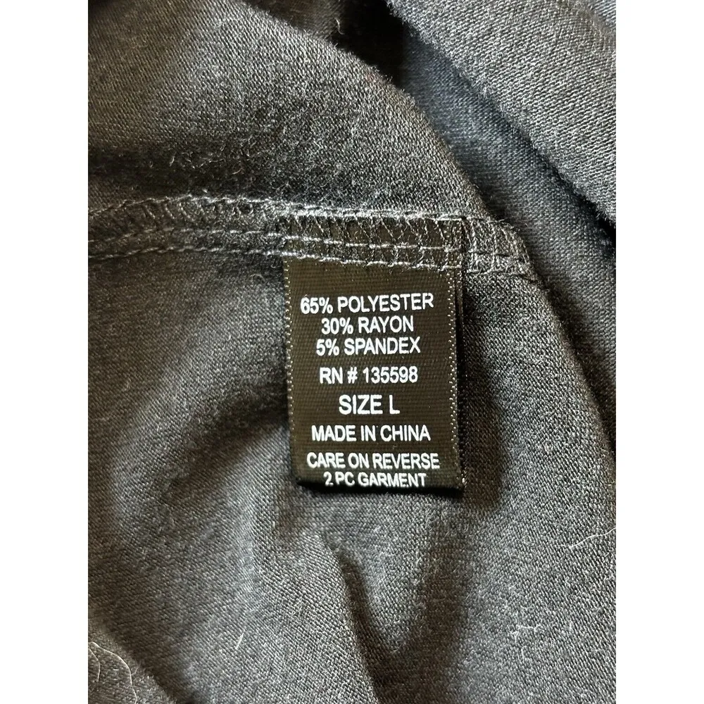 Liberty Love Black Floral Boho Sleeveless Swing Dress with Matching Kimono Large - Image 10