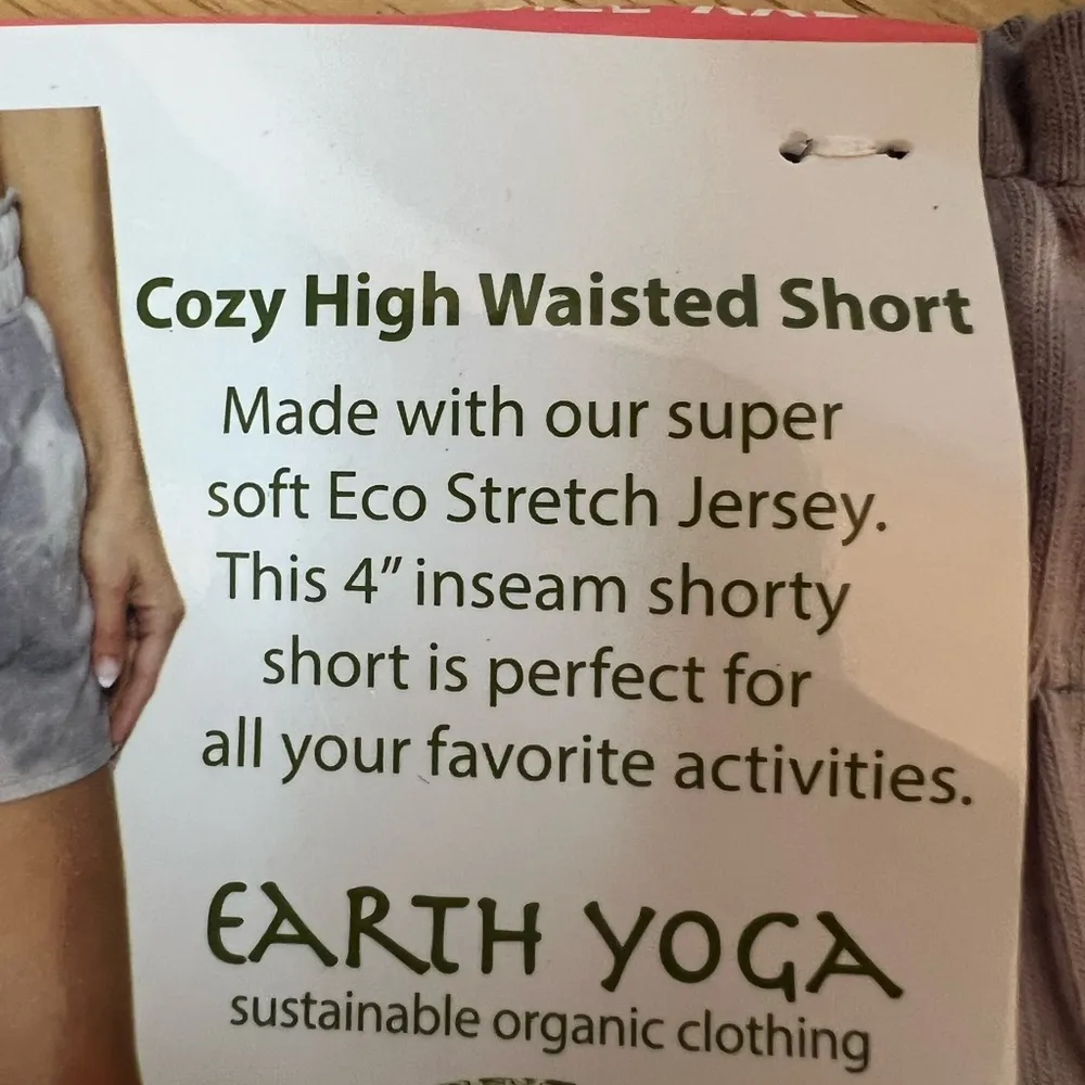 Earth Yoga Stretch Purple Gray Marble shorts NWT XL - Image 5