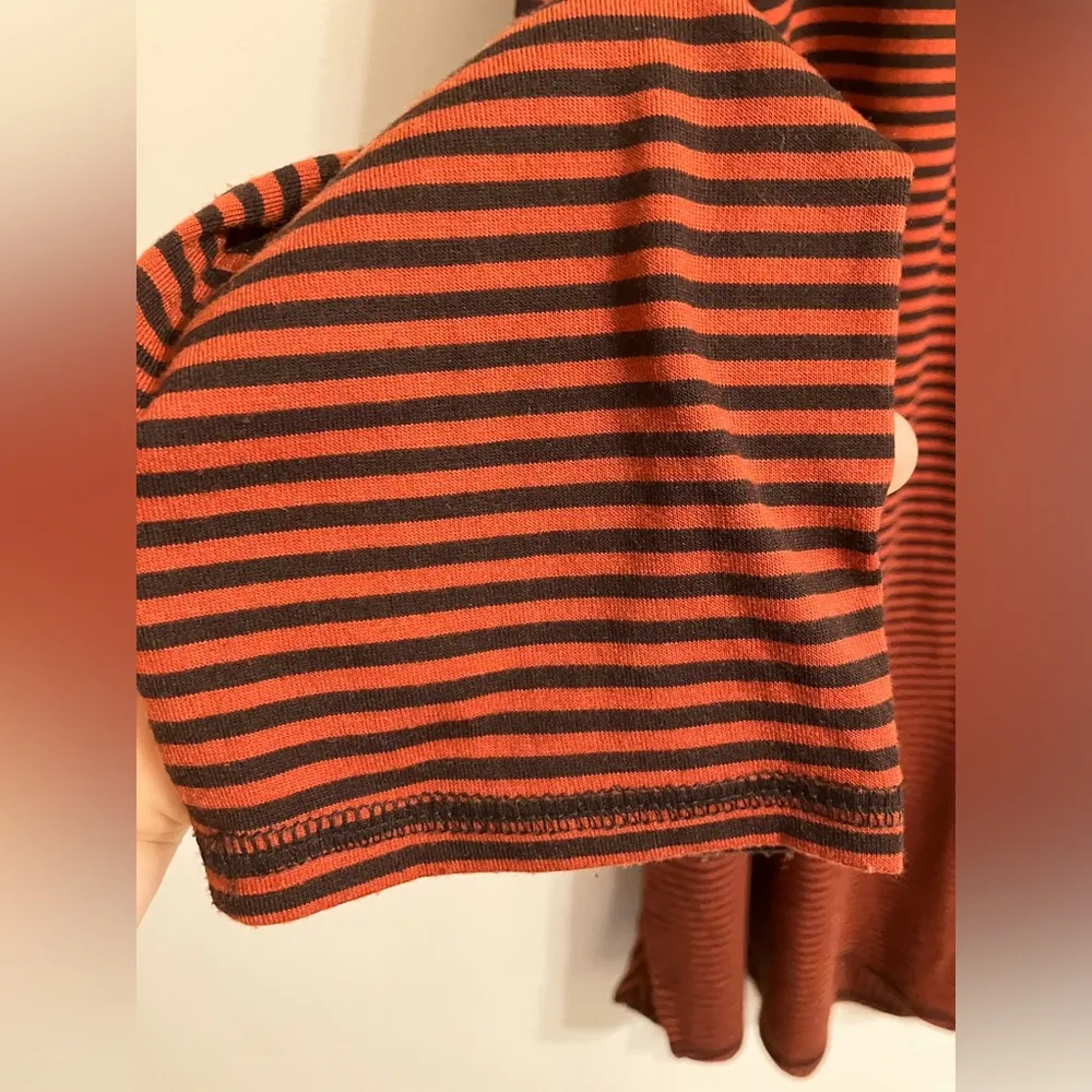 Boutique Knit Oversized‎ Cowl Neck Tunic Top Womens Size Medium Orange - Image 5