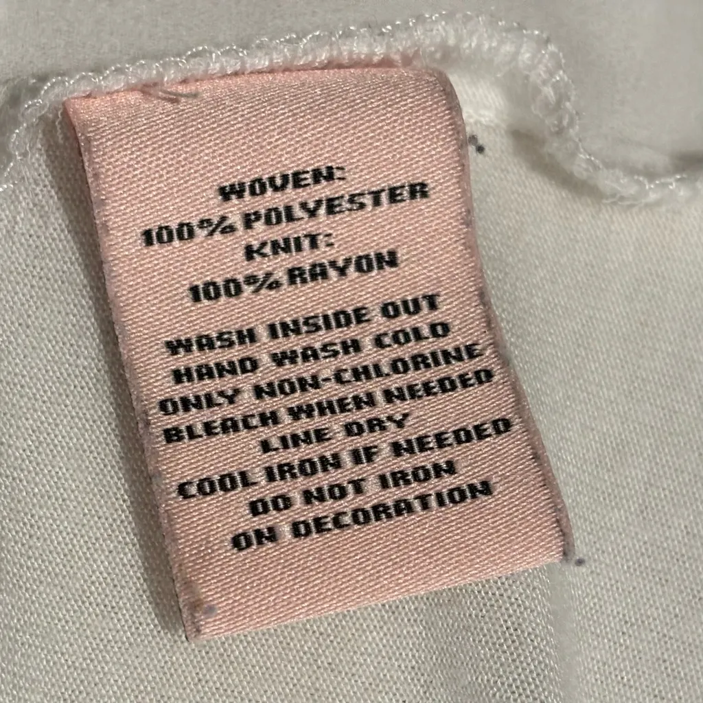 Juicy Couture tank top sparkling studs round neck Unlined white size Medium - Image 6