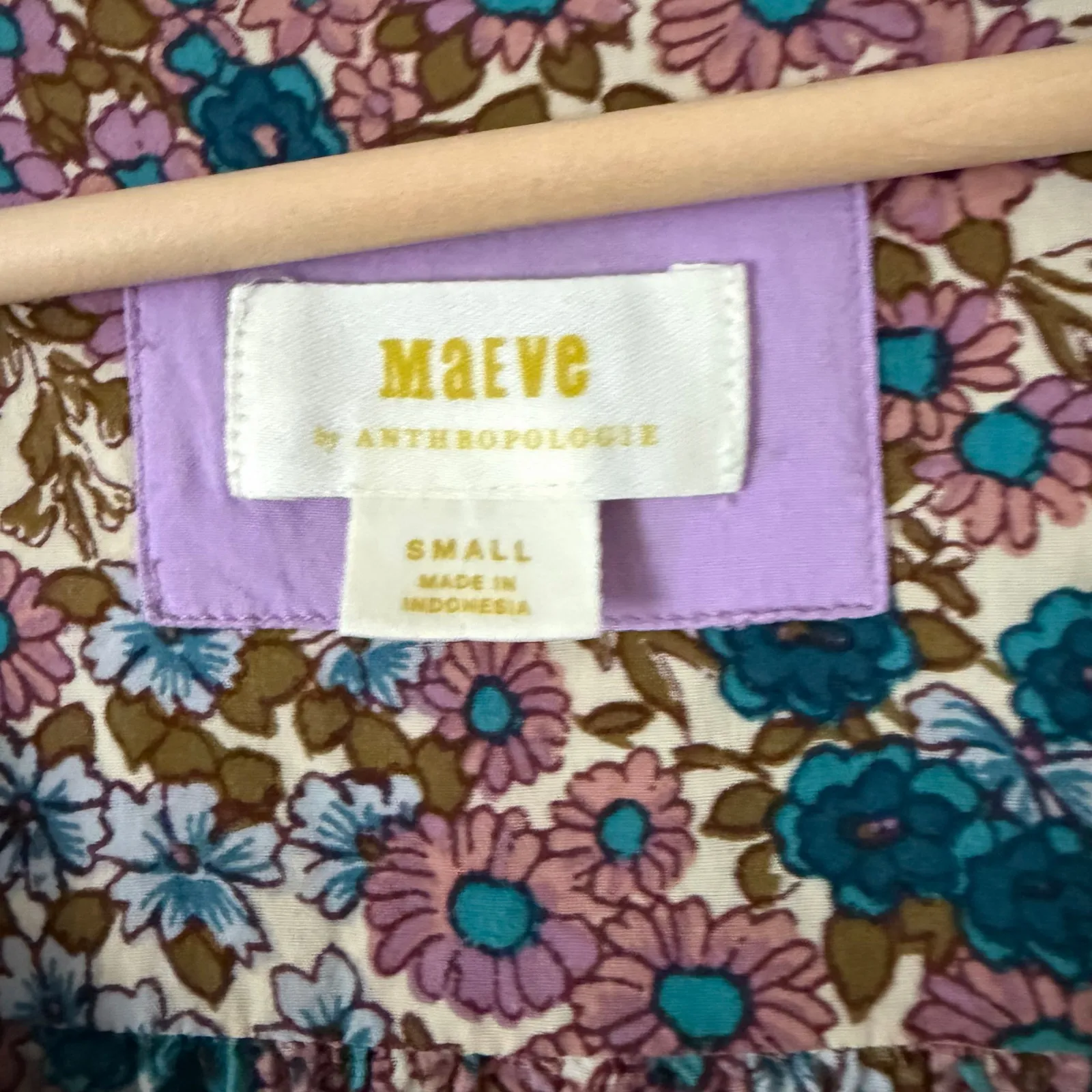 Anthropologie Odette Smocked Blouse Floral Cottagecore French Folk Floral Girly - Image 3