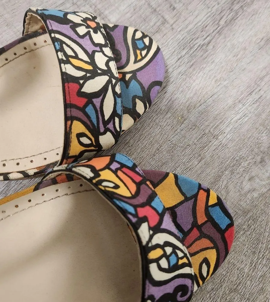 Adrienne Vittadini Patterned Wedges Size 9 - Image 10
