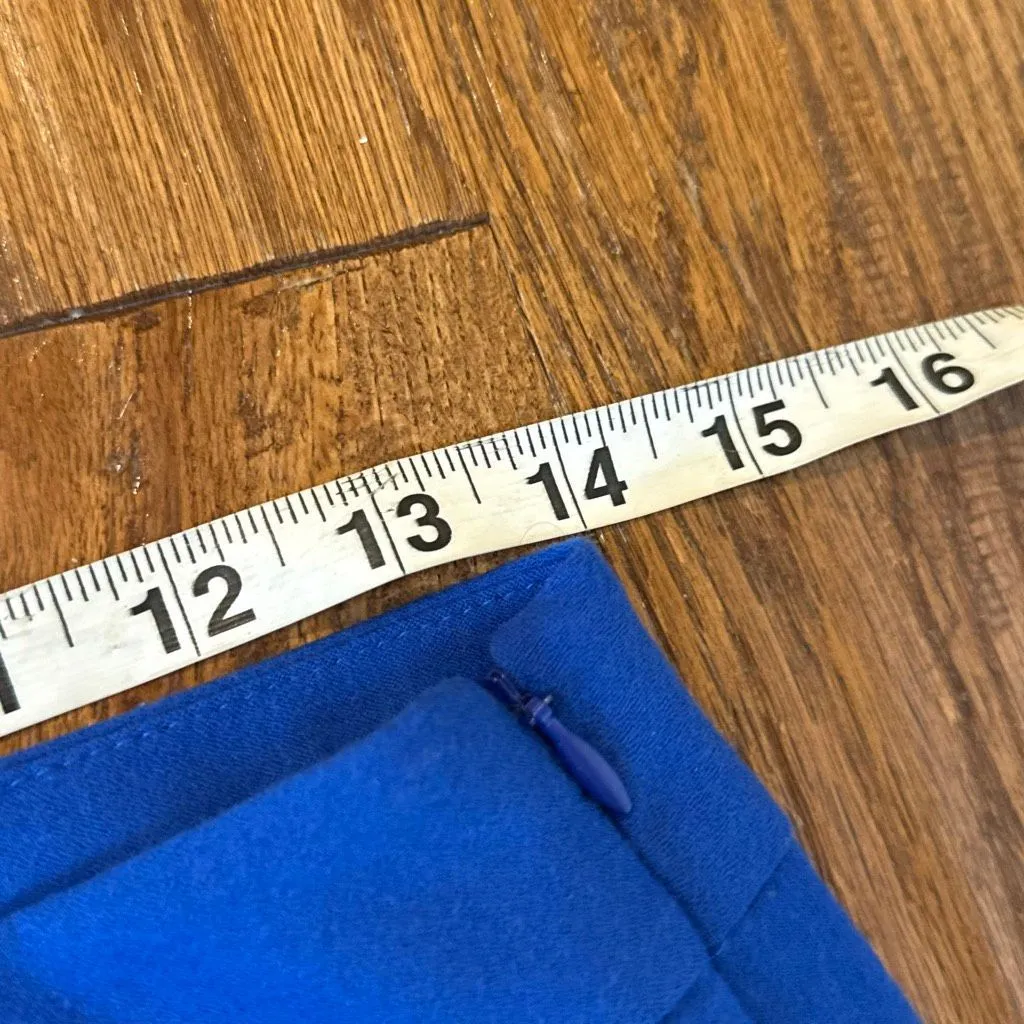 Talbots Chatham heritage cobalt blue wool cropped pants size 2 - Image 9