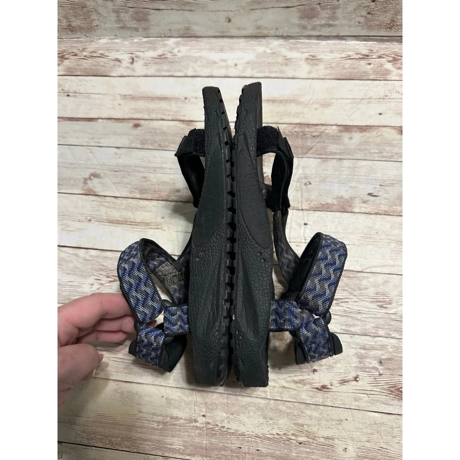 Teva Sandals Women's Size 7 Blue Nylon Hiking Shoes Waterproof Adjustable - Image 6