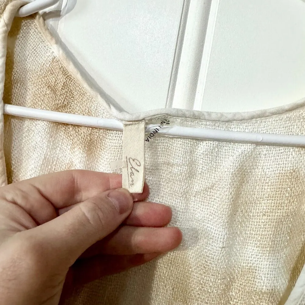 ELAN Kamono Cream Tie Dye Spiral Oversized Lightweight Knit Poncho Cover Up OS - Image 2