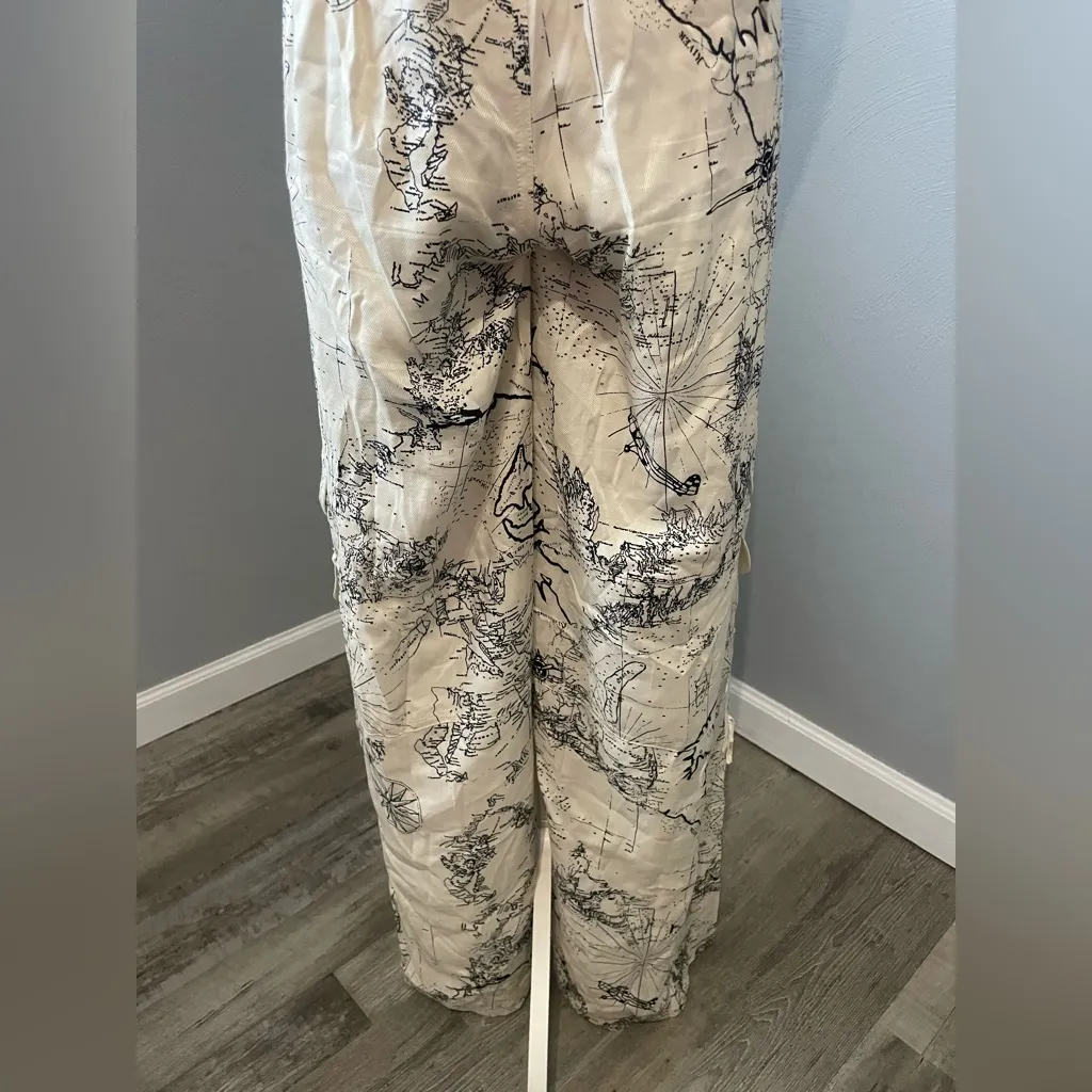Anthropologie Palazzo Utility Pants in a Map Print - Image 8