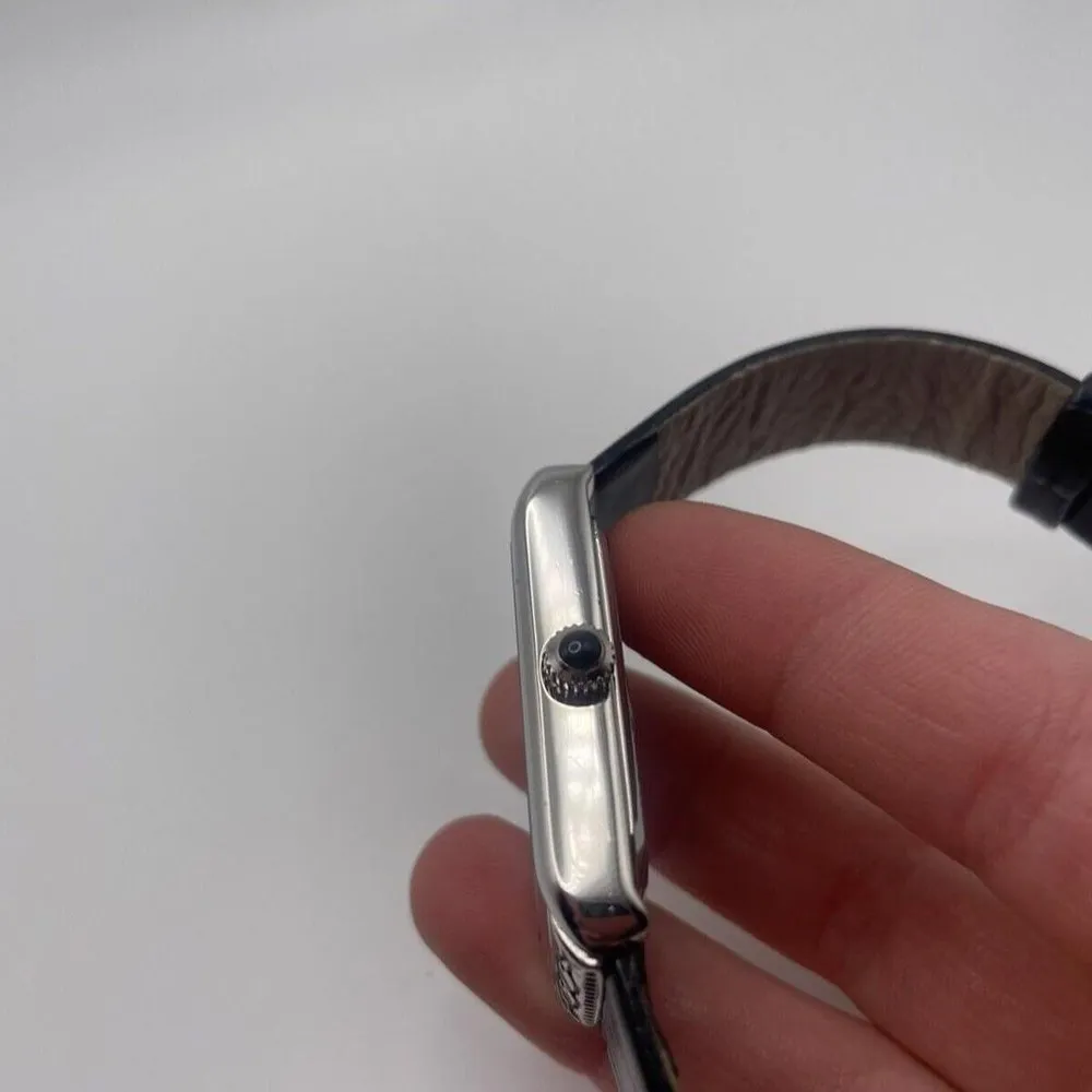 Working Coldwater Creek Watch Black Band / Silver Tone MSRP $59 Croc N Scroll - Image 7