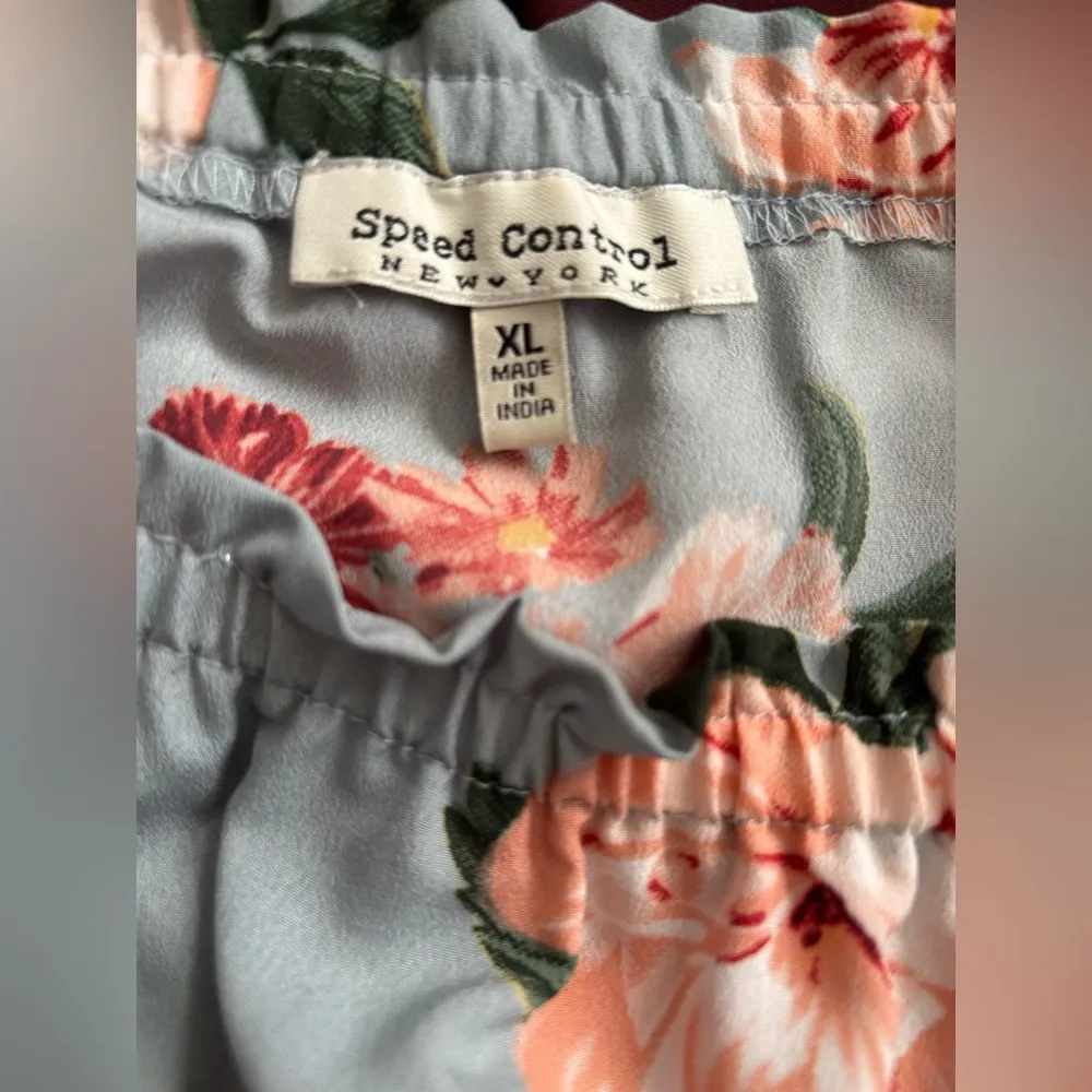 Pink Floral & blue Skort Short sleeve Dress XL - Image 4