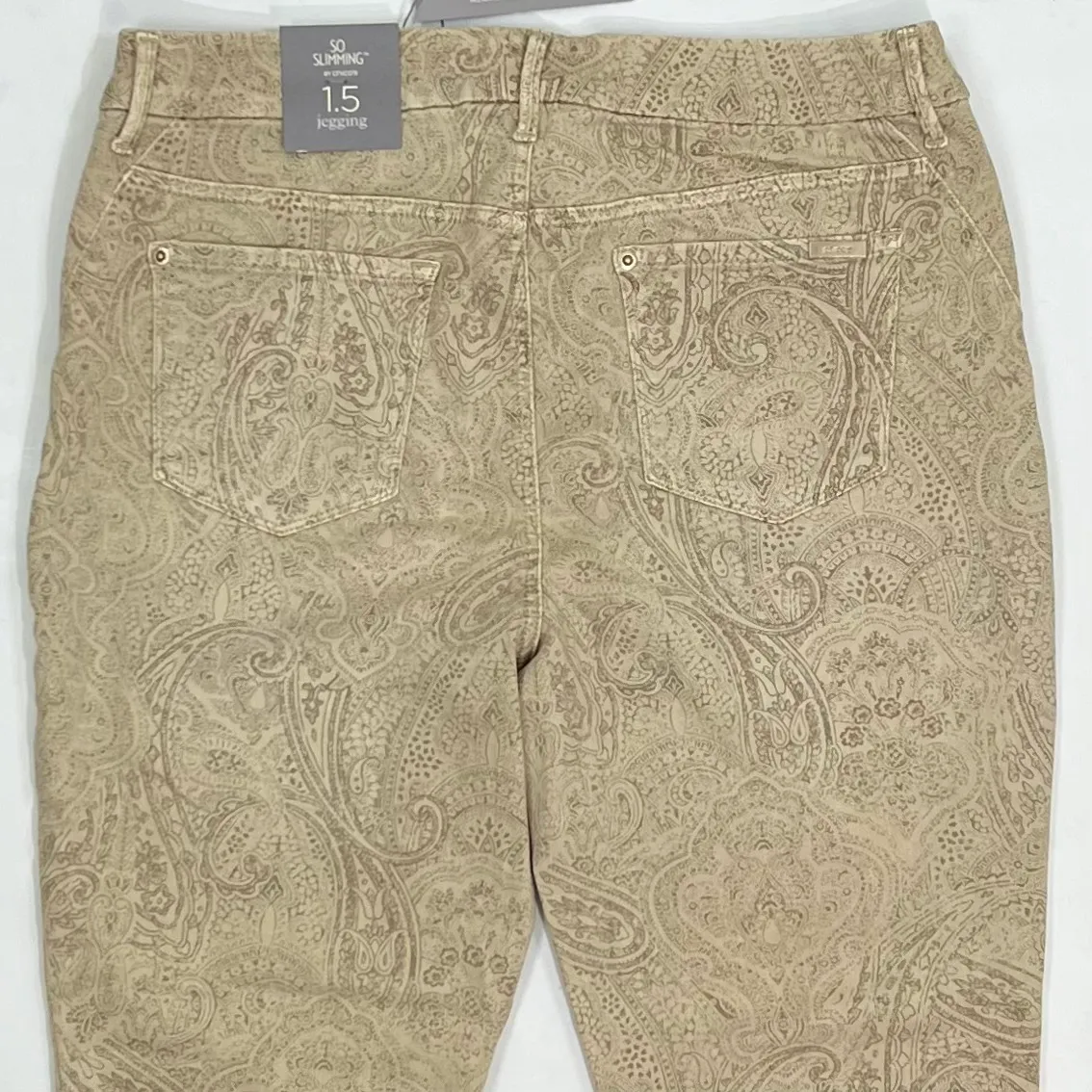 So Slimming Paisley Printed Jeans Jeggins - Image 7