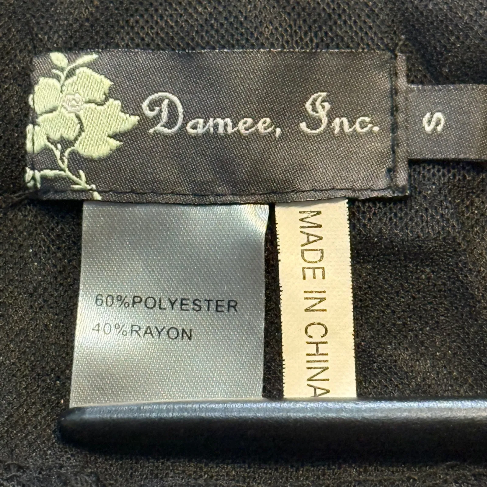 Damee Inc Black White Sheer‎ Stripe Zip Front Mesh Jacket Small - Image 4