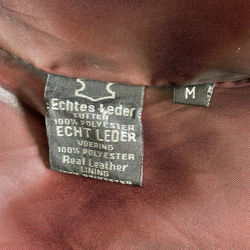 Vintage Jamin Leather Black Leather Motorcyle Jacket Reflective Trim Sz M Size M - Image 4