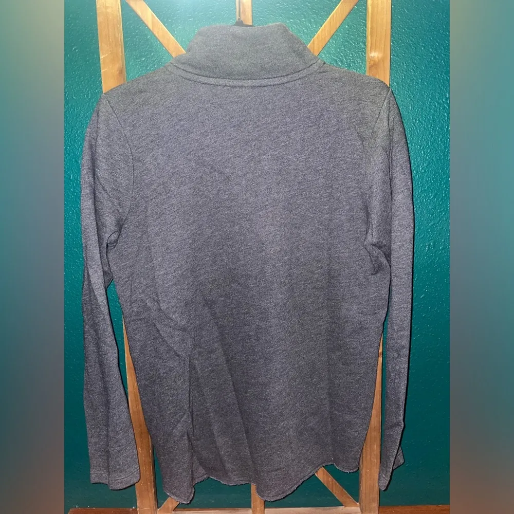 Victoria's Secret PINK Charcoal and Neon Green Quarter Zip - Image 3