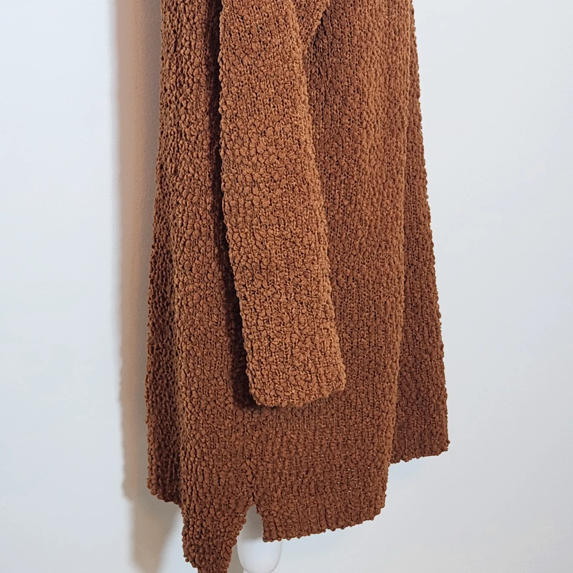 Umgee Long Sleeve Mini Brown Sweater Dress Size Medium - Image 4