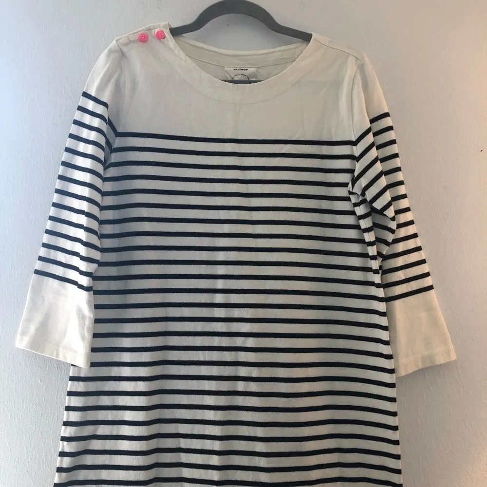 Anthropologie Dress Allihop Belmont Button Striped Sailor Dress Sz M EUC - Image 2