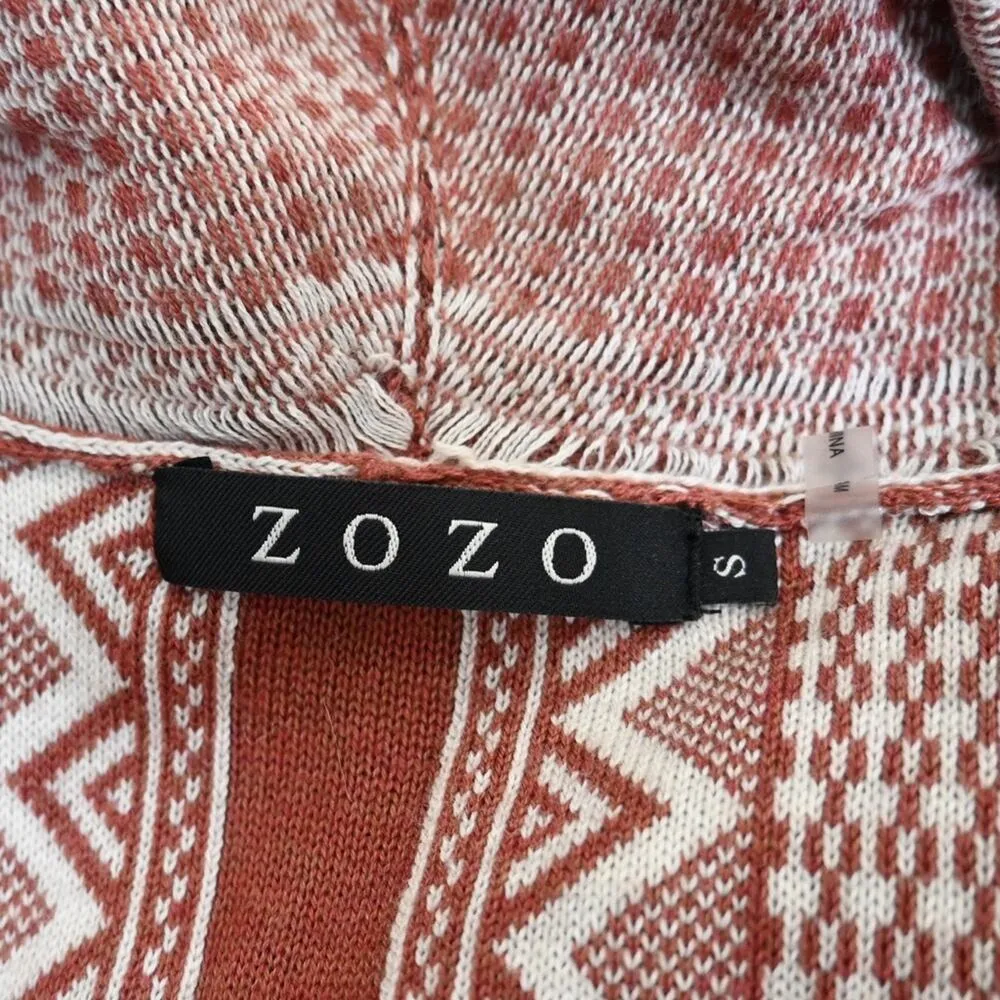 ZOZO Womens S Aztec Western Fringe Open Front Cardigan - Image 9
