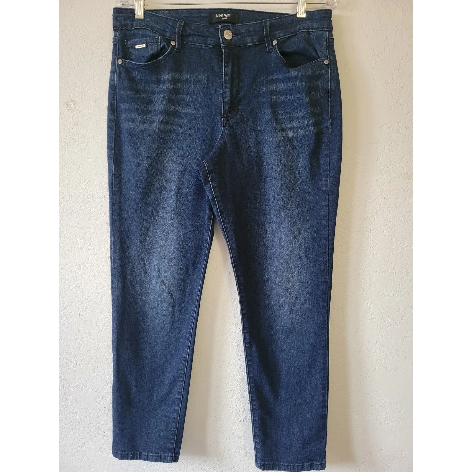 Nine West Jeans Gramercy Skinny Ankle Womens Mid Rise Stretch Blue Jeans Size 14 - Image 2