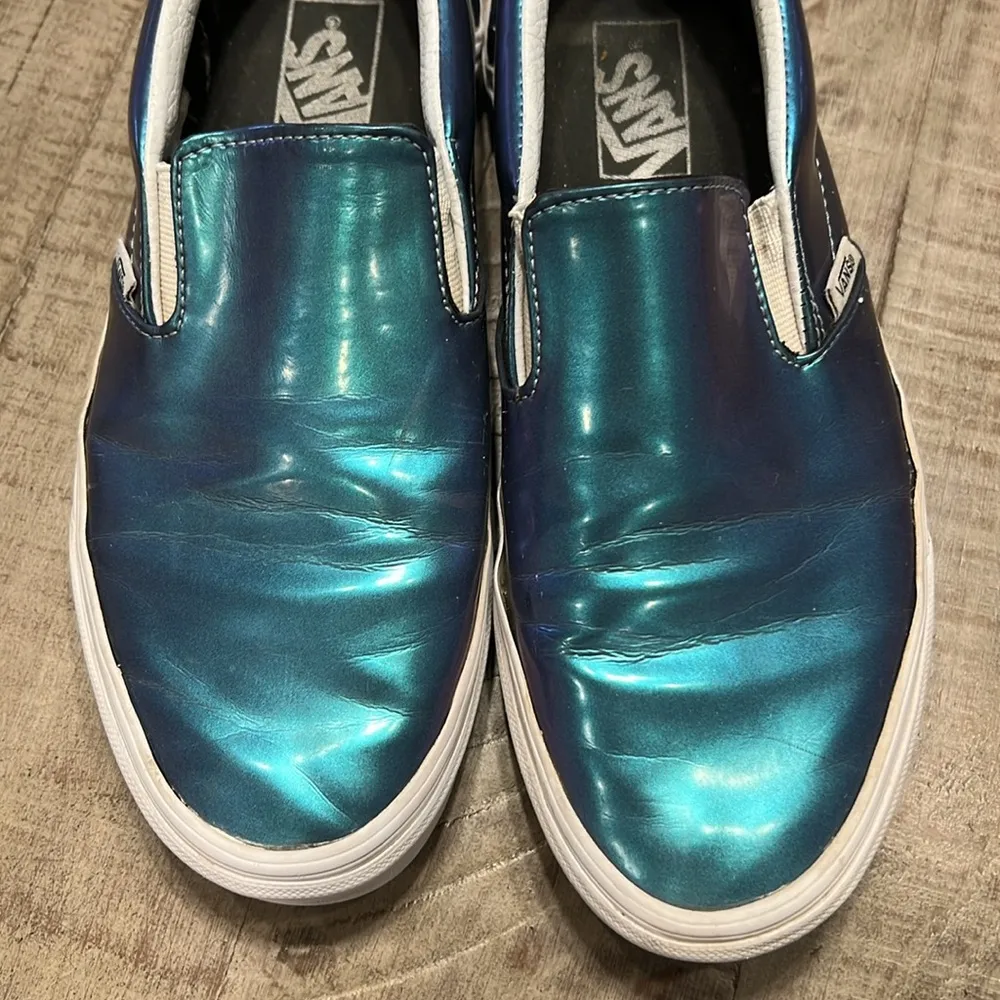 Vans Slip On Iridescent Chameleon Skateboard Sneakers Mens 7.5 Womens  9 EU 39 - Image 9