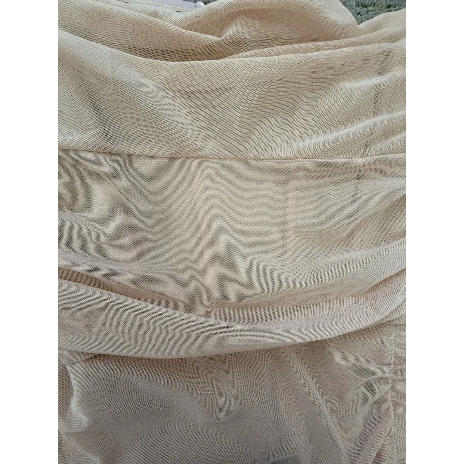 NEW Oh Polly dress Amiens Tie Mesh Mini Dress sand tie corset long sleeve size 2 - Image 14