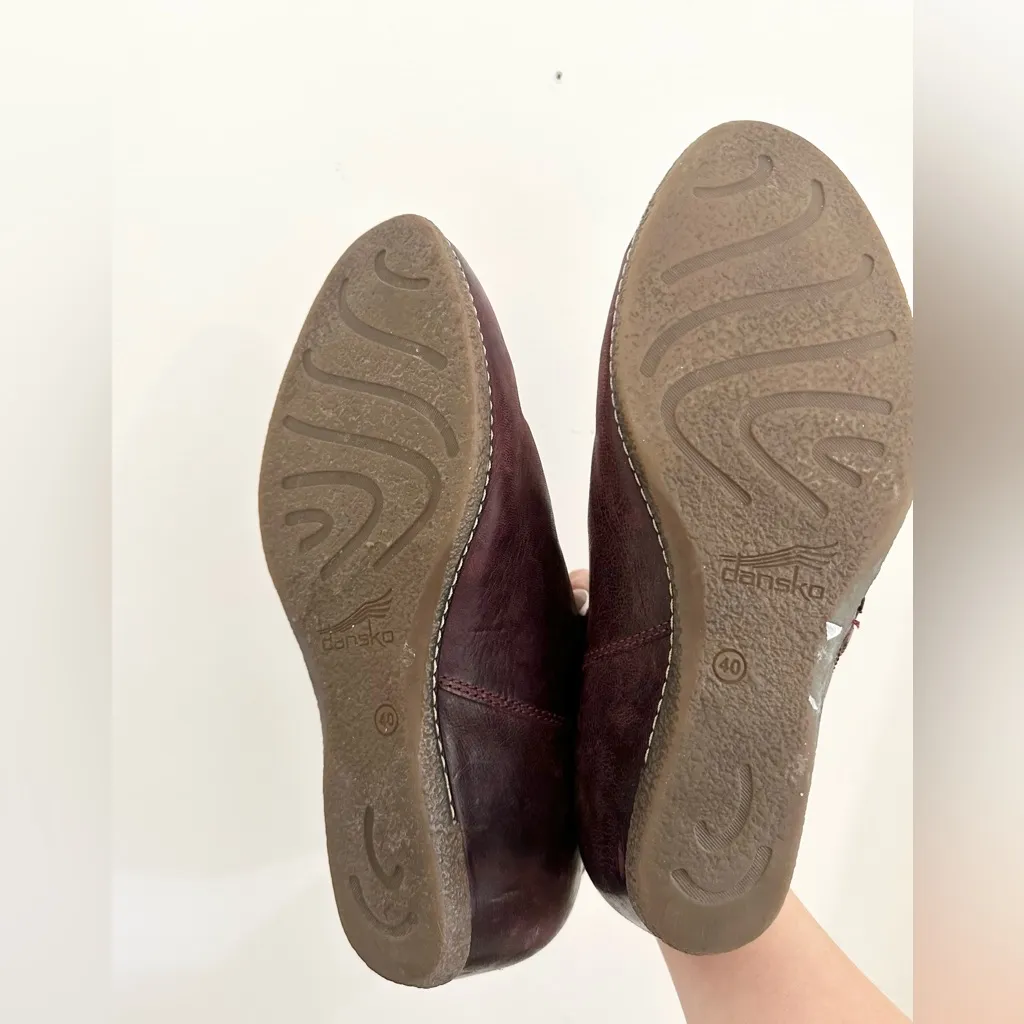 Dansko Leyla Zip Ankle Bootie Womens 9.5-10 EU 40  Leather Hidden Wedge - Image 8