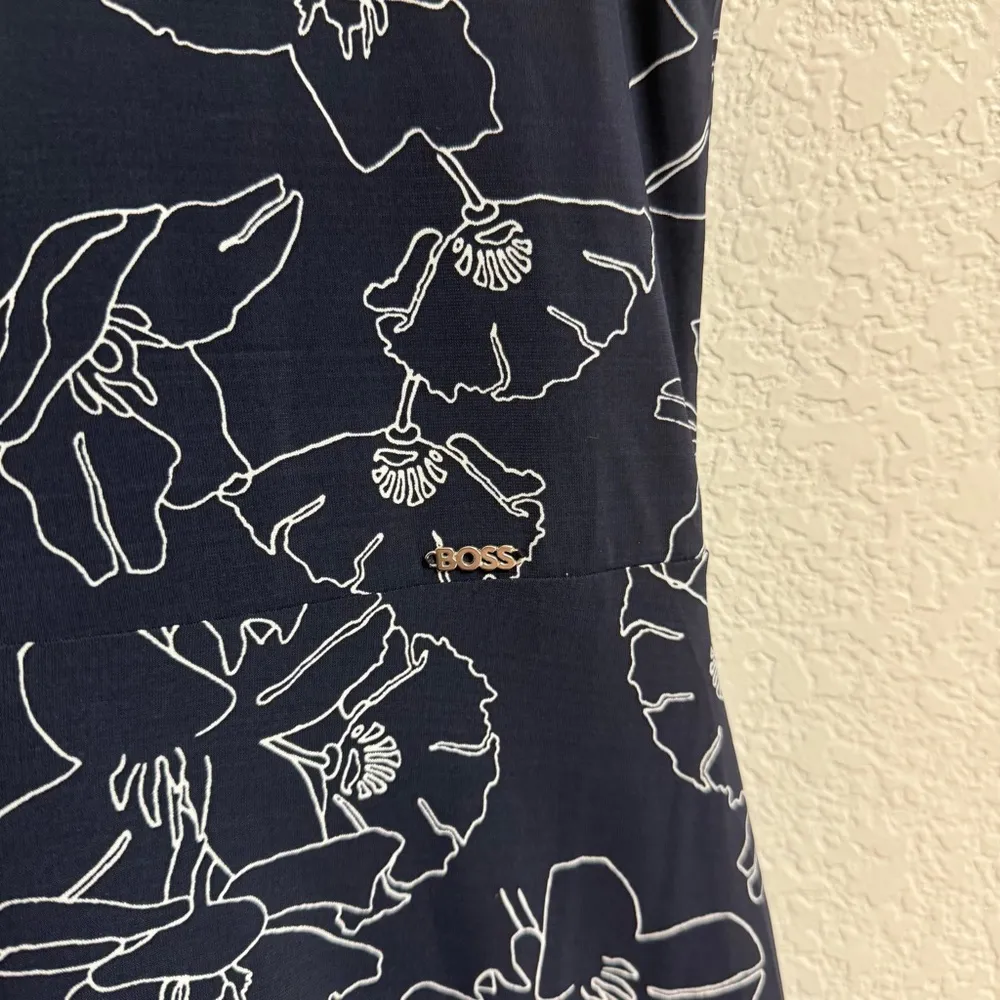 BOSS Eletas Floral Dress Size XS Blue - Image 5