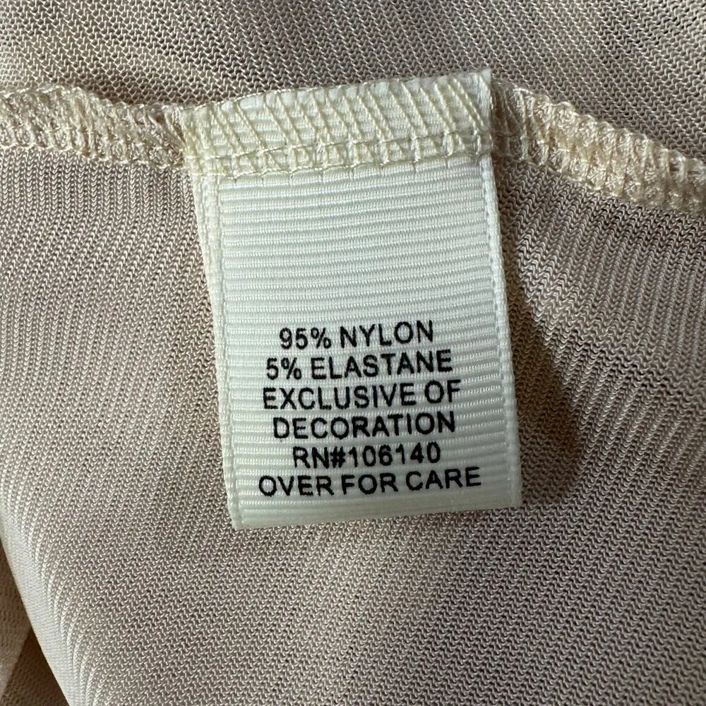 Ultra Pink Small Victorian Top Asymmetrical Crochet Lace Lined Long Bell Sleeves - Image 9