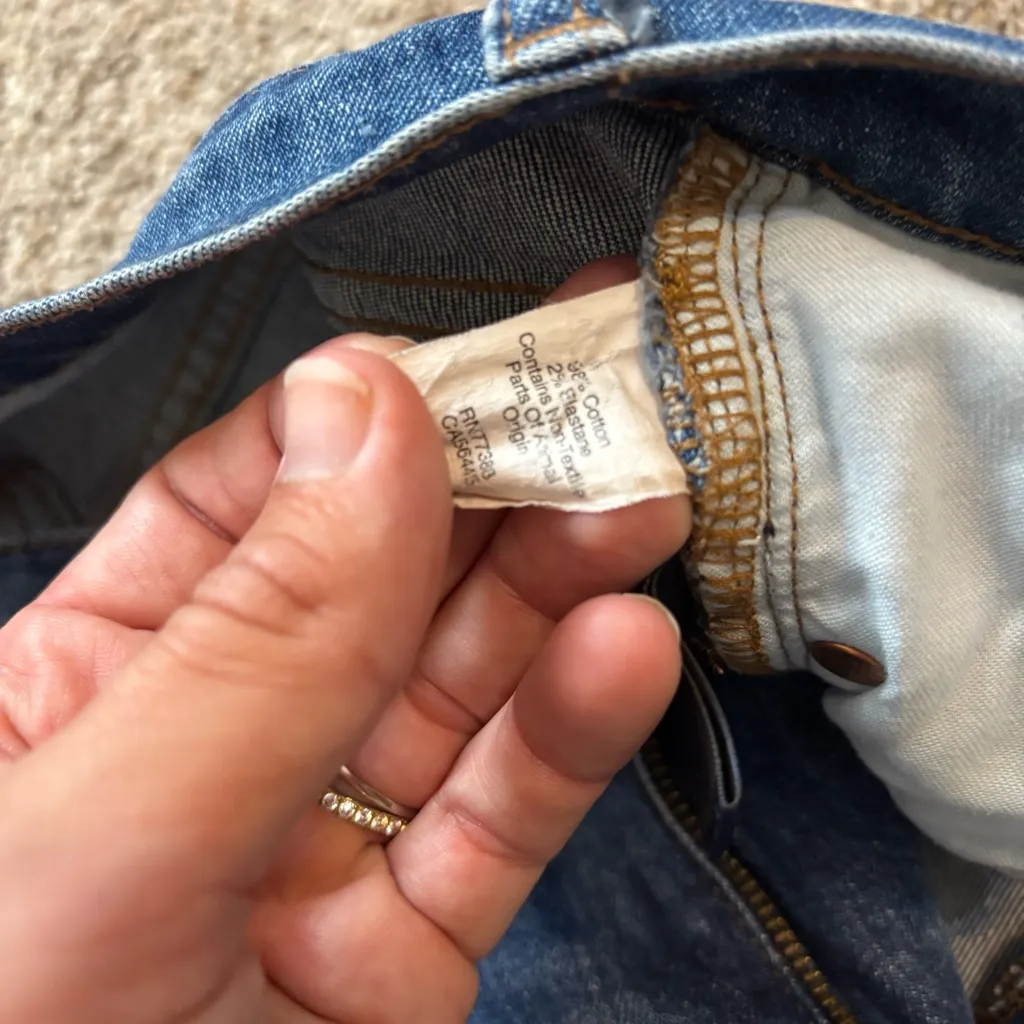 Madewell 10” High Riser Demi Boot Jeans Size 26 Distressed Ripped Knee Destroyed - Image 5