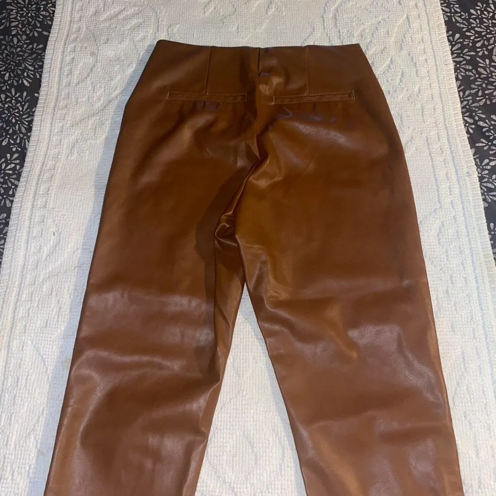 Extra High-Waisted Faux Leather Pants - Image 3