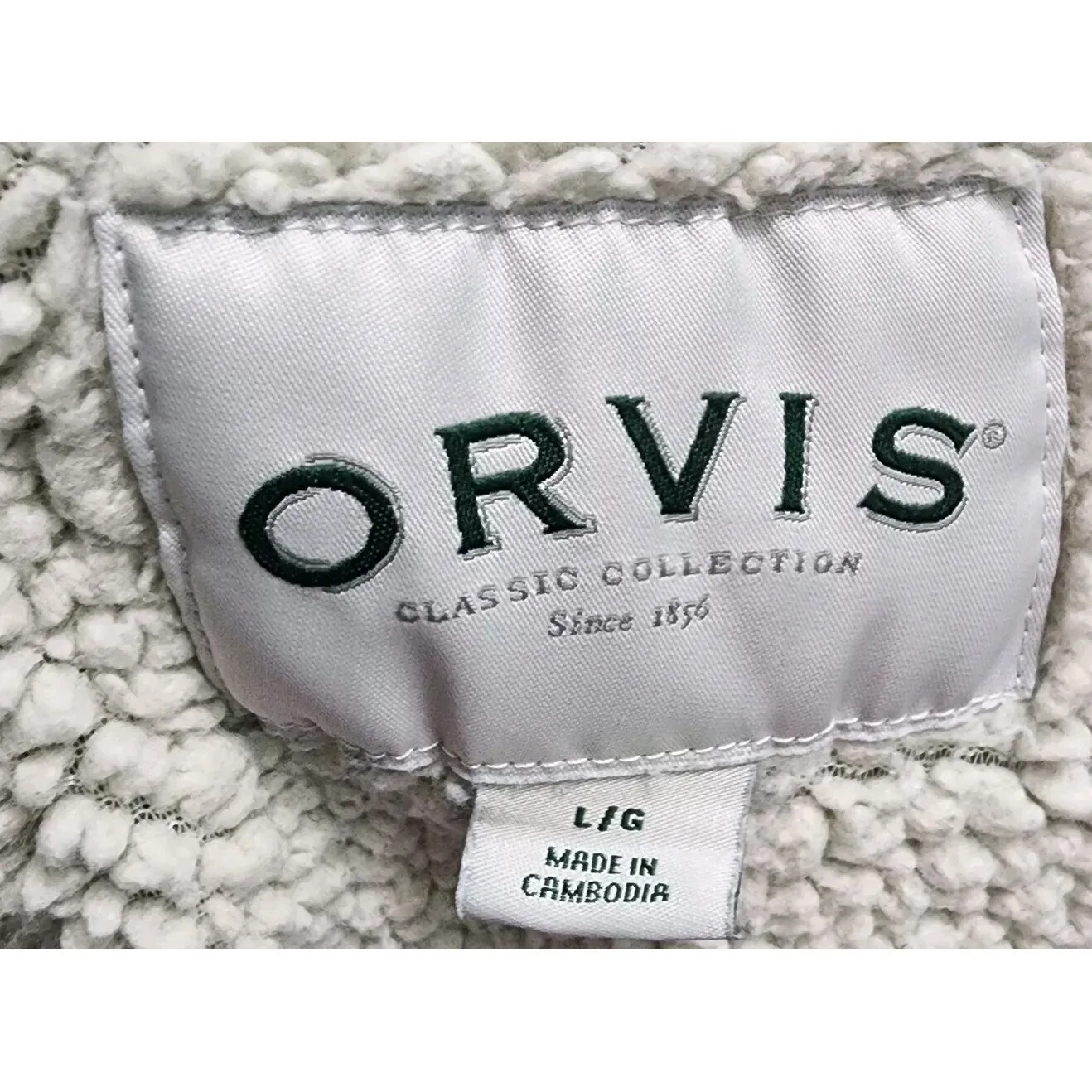 Orvis Quarter Zip‎ Pullover Sweater Fleece Lined Blue Heathered - Image 5