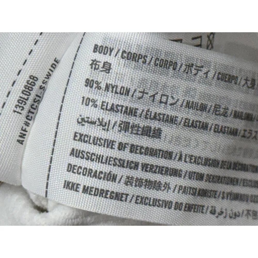 Abercrombie & Fitch Soft A&F White Ribbed Knit Crop Top Cropped Tank Top Size S - Image 4