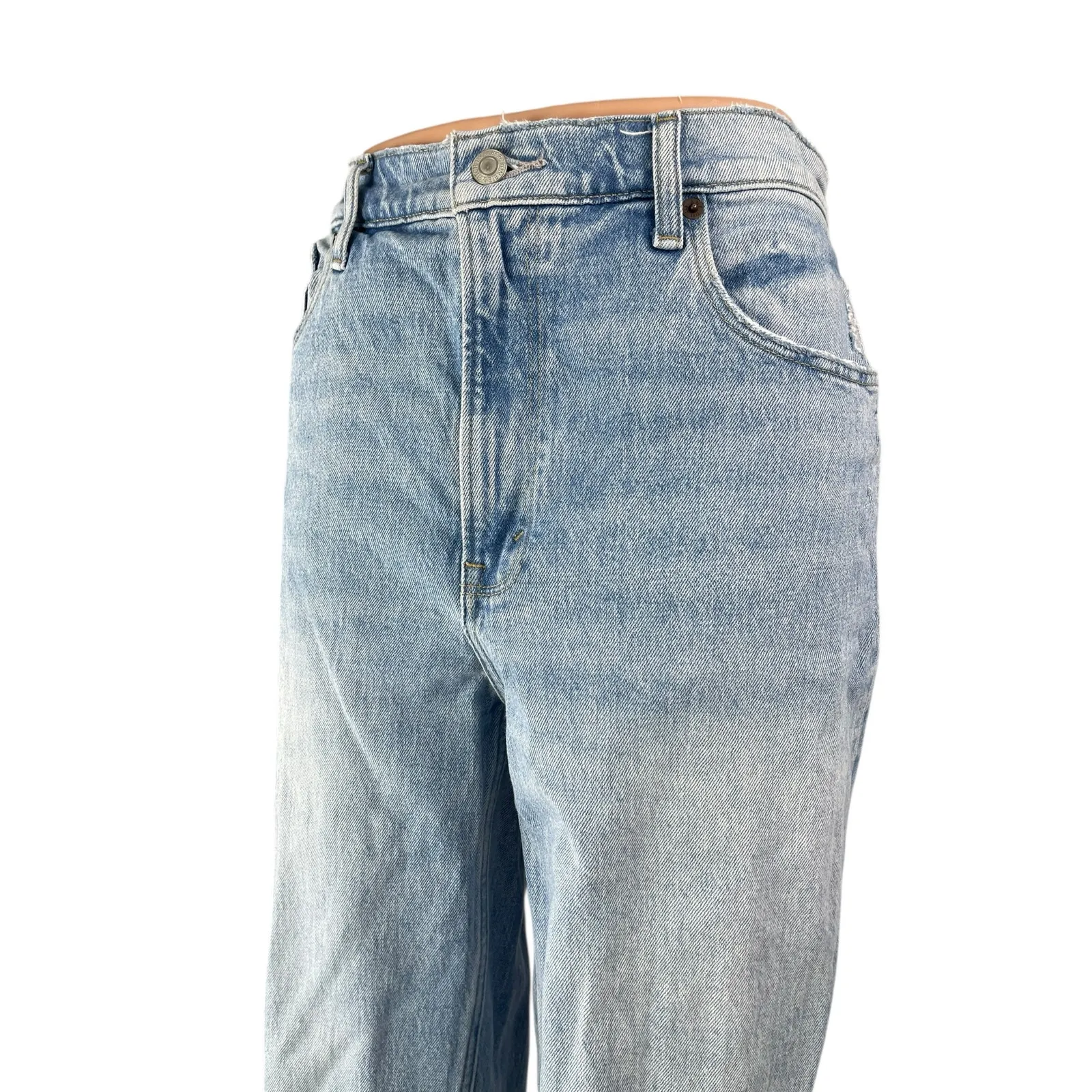 Abercrombie & Fitch 90's Straight Blue Ultra High Rise Denim Jeans Pants Sz 28/6 - Image 3