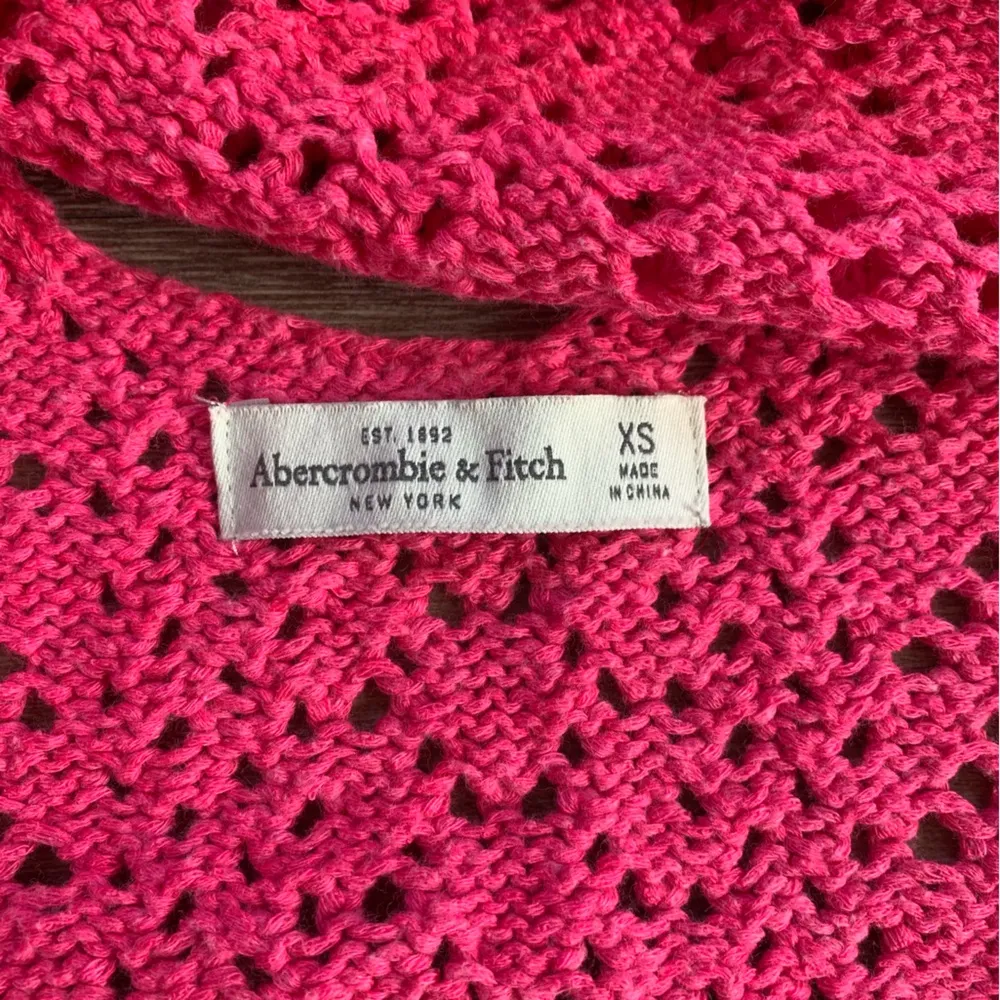 Abercrombie & Fitch Hot Pink Crochet Knit Tank Top XS - Image 5