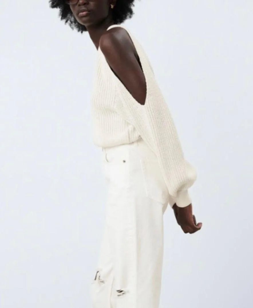 ZARA Sweater With One Shoulder Cutout - Image 2