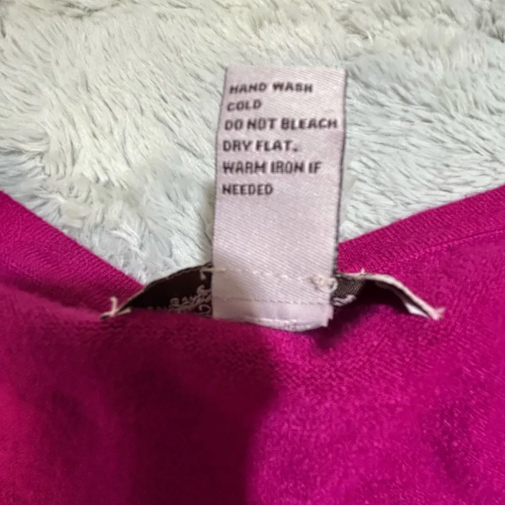 Pink Long Sleeve Rhinestone Embellished Top with Cutout Detail Size XL - Image 6