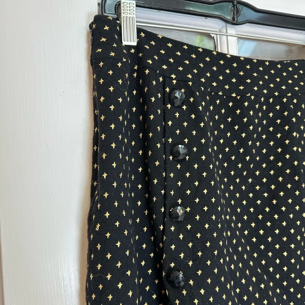 Vintage An Original Milly of New York Wool Silk Cashmere Stargazer Skirt Size 6 Black - Image 3