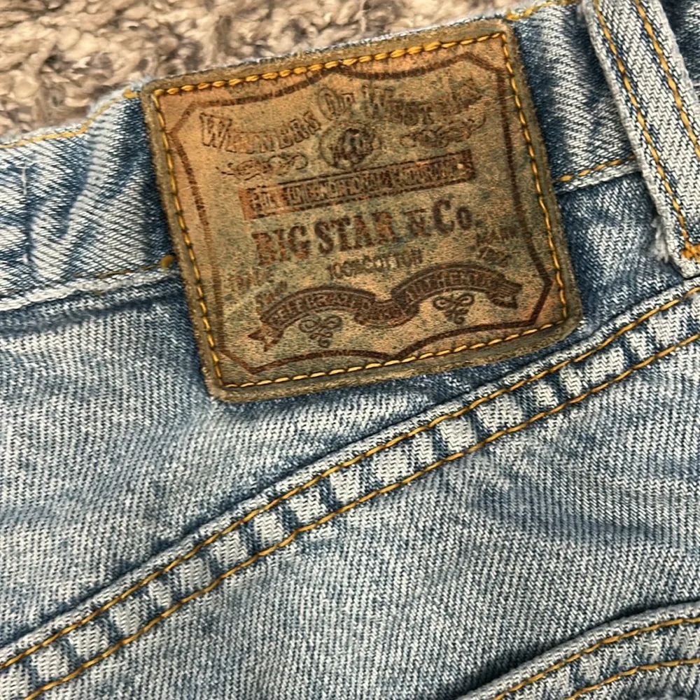 Big Star Blue Distressed Jean Shorts - Image 3