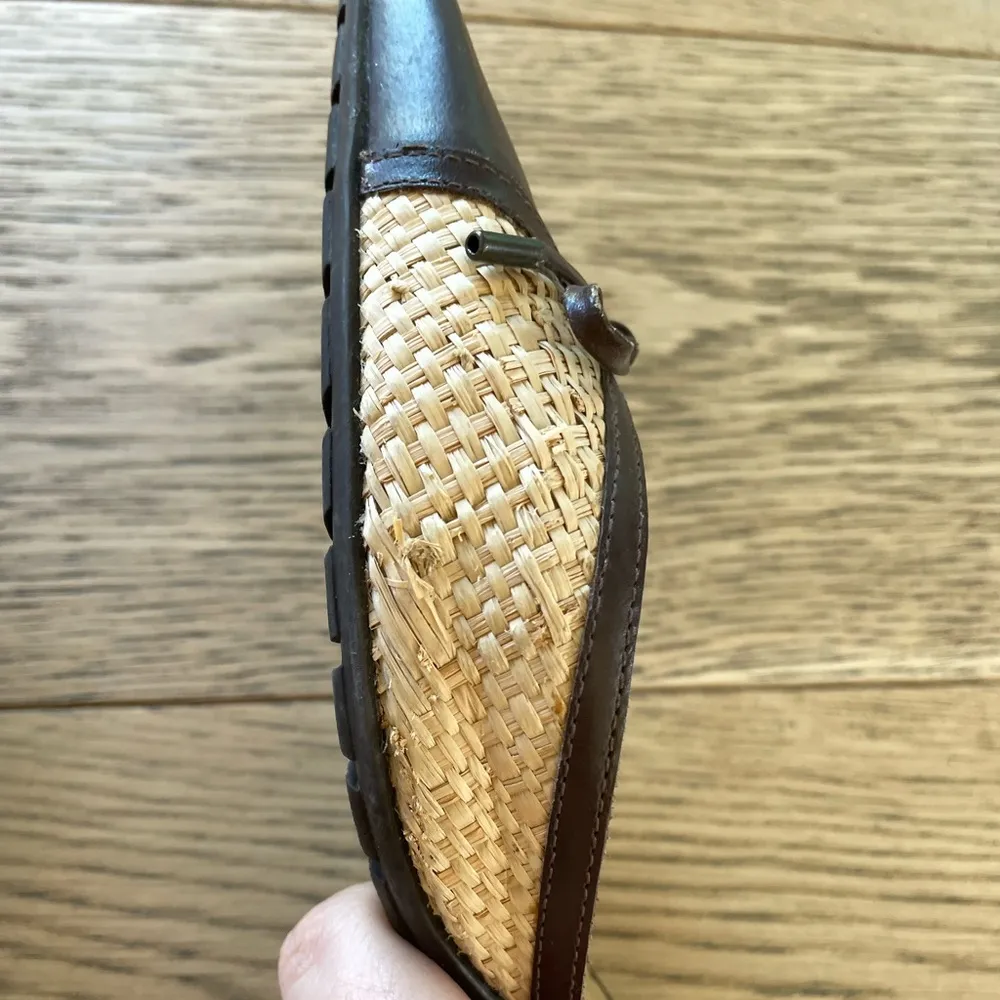 Tan and Brown BCBG 90s vintage heels with Bows - Image 8