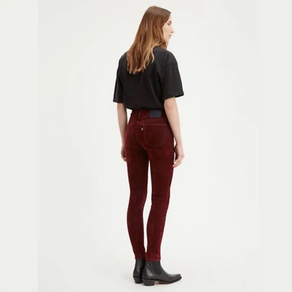 Levi’s Made & Crafted 721 High Rise Skinny size 27 Flocked Velvet Denim Jeans - Image 2