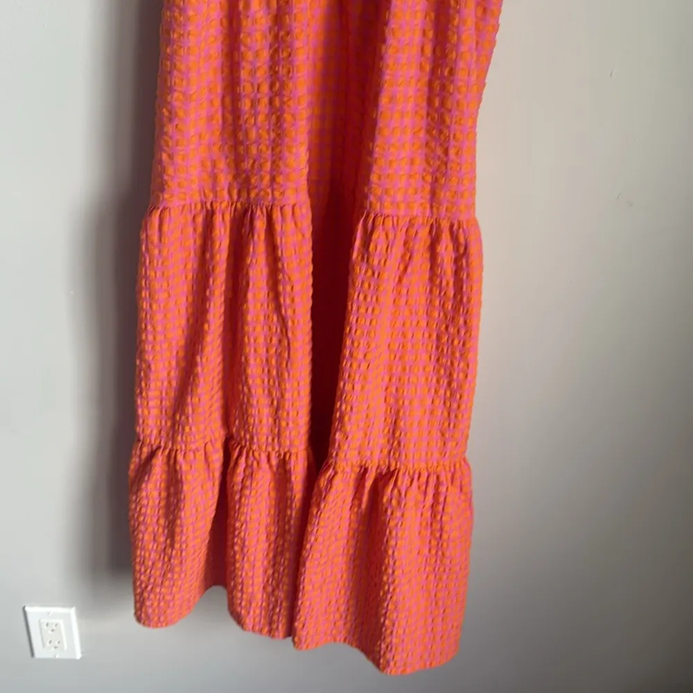 Nobody’s Child Pink & Orange Smock Maya Midi Dress Size 4 - Image 6