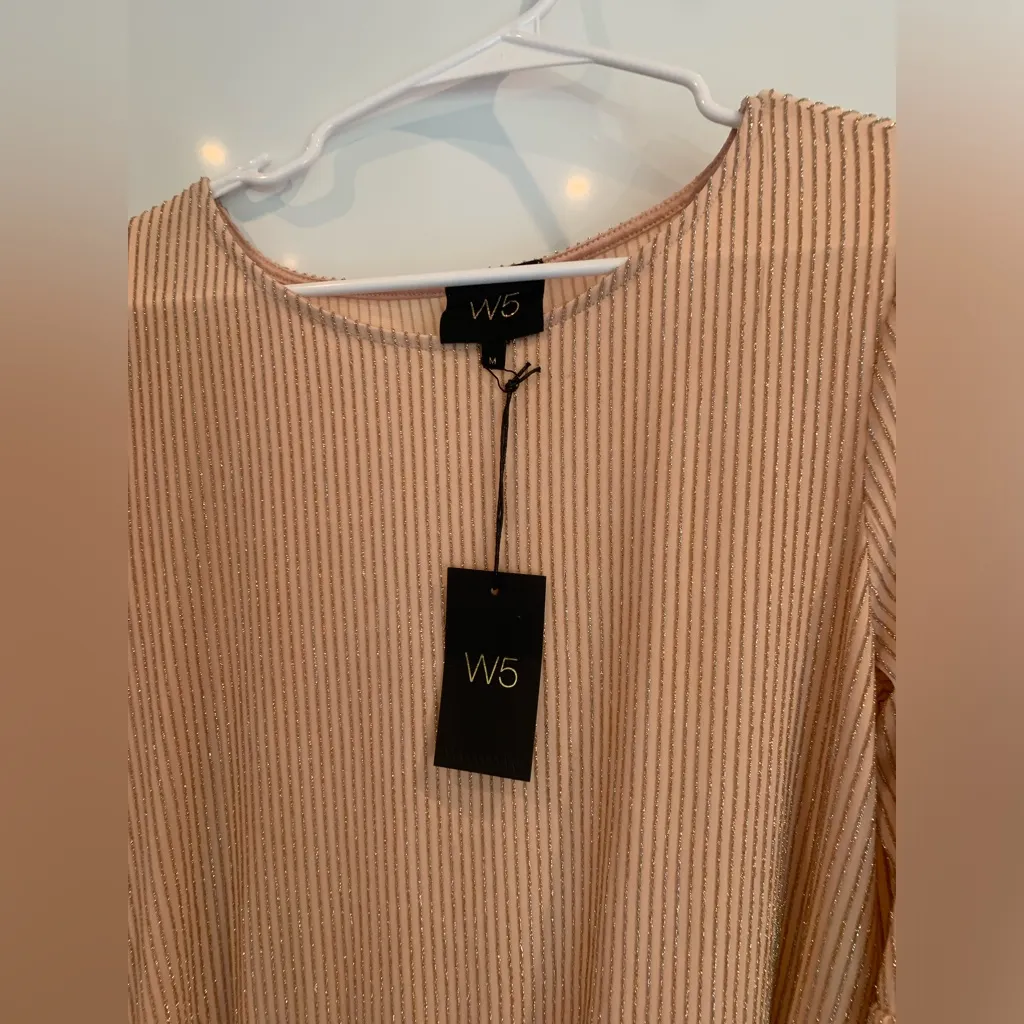 W5 NWT  GLITTER RUFFLE BLOUSE - Image 2