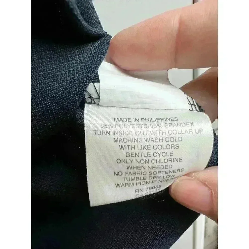 Callaway Women's Golf Tennis Polo Top Stretch 3/4 Zip Navy Blue Large - Image 8