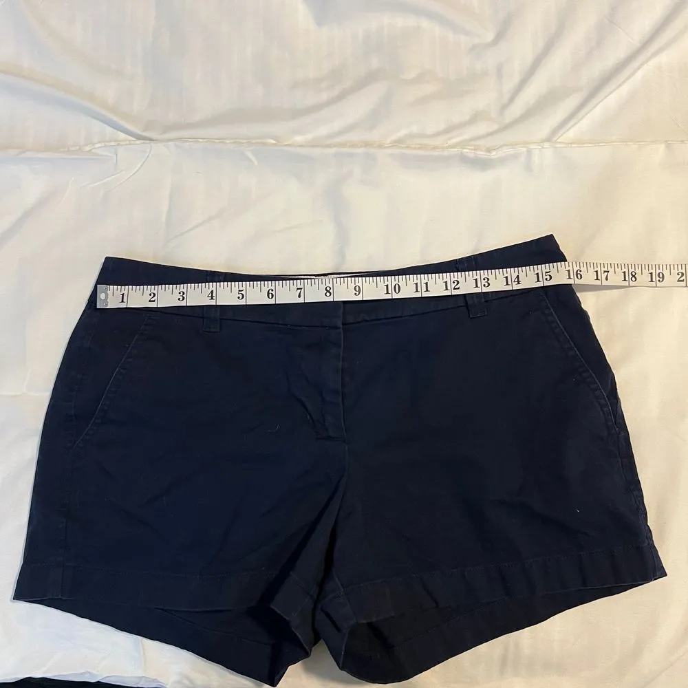 J.Crew Navy Blue Chino Shorts Casual Summer 100%‎ Cotton -SZ 6 - Image 8