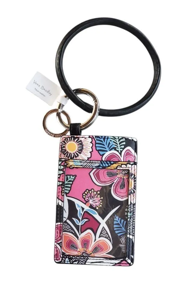 Vera Bradley Pink Floral Keychain Wallet - Image 7